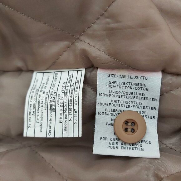 SWS Outerwear Longline Jacket Youth L Brown Insulated Full Zip Snap Winter - Picture 10 of 10